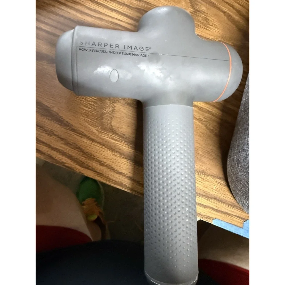 Sharper Image Power Percussion Deep Tissue Massager 2437599 6 Heads Case Tested